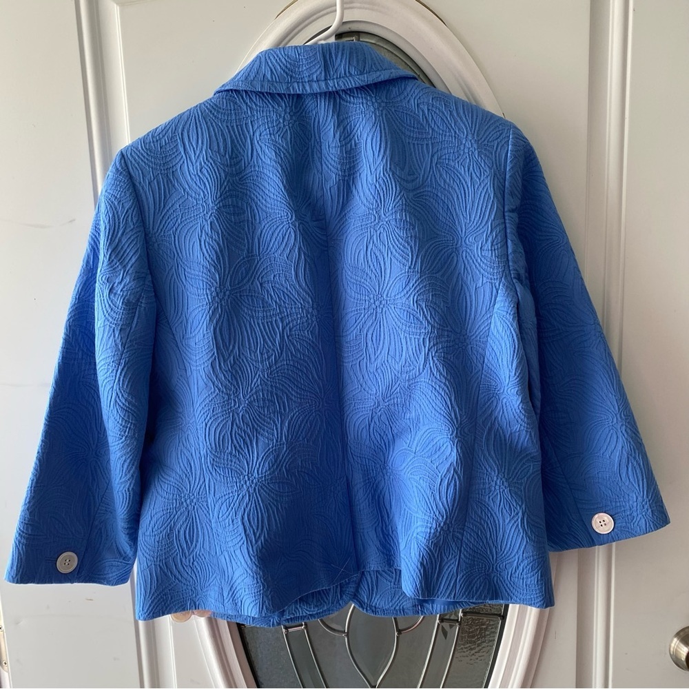 NWT Talbots blazer Blue one button. SZ 12P - Picture 10 of 14